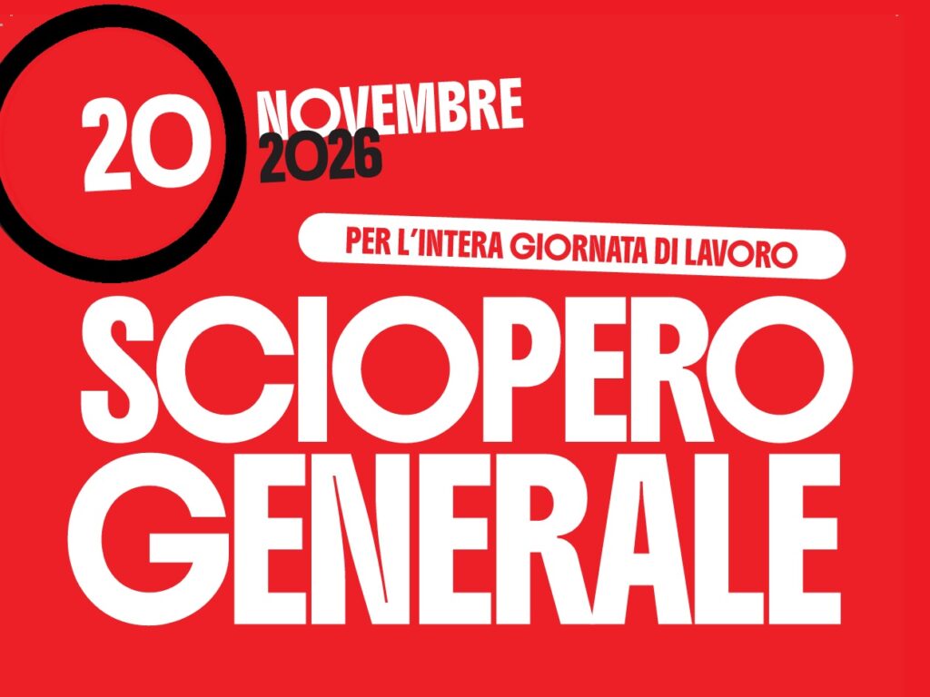 Lavoro, salari, pensioni, sanità: il 20 novembre sarà sciopero generale